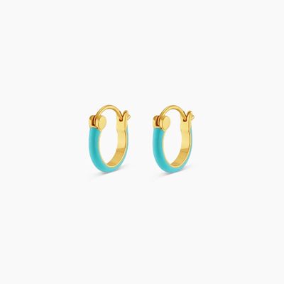 گوشواره های رنگین 925 استرلینگ نقره ای 18K طلایی گوشواره های هپ
