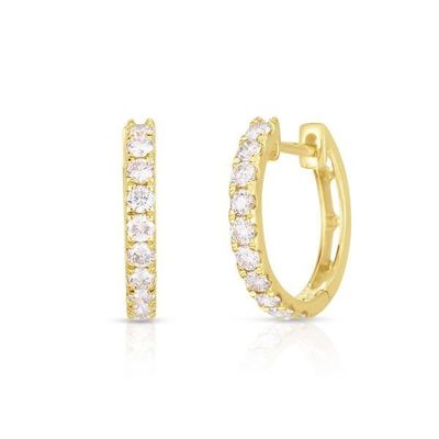 نوع جواهرات گوشواره های 18K طلا شده CZ Sleeping Hoop برای زنان 925 Sterling Silver