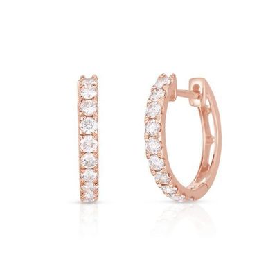 نوع جواهرات گوشواره های 18K طلا شده CZ Sleeping Hoop برای زنان 925 Sterling Silver