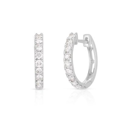 نوع جواهرات گوشواره های 18K طلا شده CZ Sleeping Hoop برای زنان 925 Sterling Silver