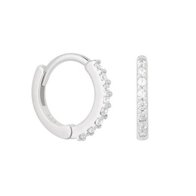 ODM 925 استرلینگ نقره گوشواره های حلقه متوسط با طلا کوچک 18K ورمیل پوشش