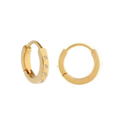 گوشواره های شیک 14K طلایی ستاره ورمیل مجموعه الماس آغوش حلقه برای سبک بدون تلاش