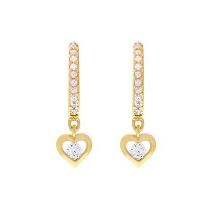 گوشواره های مینی دل Dangle CZ Huggie به ظاهر شما یک لمس جذاب اضافه کنید