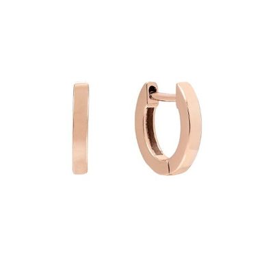 گوشواره های یونیسکس نقره ای 925 با طلا 18K