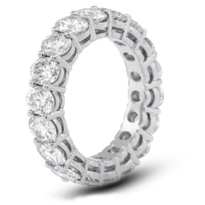 925 استرلینگ نقره 4 میلی متر CZ Eternity Band حلقه دوستانه با محیط زیست بله