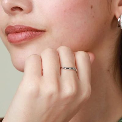گواهی ارزیابی شخص ثالث 925 استرلینگ نقره زنانه ساده جواهرات حلقه