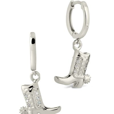 کفش گاوچرون میکرو ظریف برنج قطره گوشواره های سفید CZ سنگ برنج گوشواره های Dangle