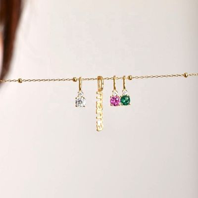 گردنبند نقره ای سفید CZ 4mm 925 زنانه گردنبند سنگ زرکون لوکس DIY