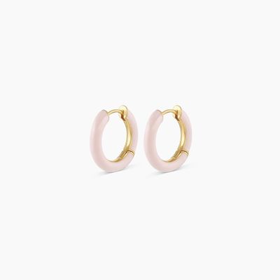 لوگو سفارشی Chunky 18K Gold Plated Hoop رنگ ترکوئزی زینتی رنگ 925 Sterling Silver Huggies گوشواره ها