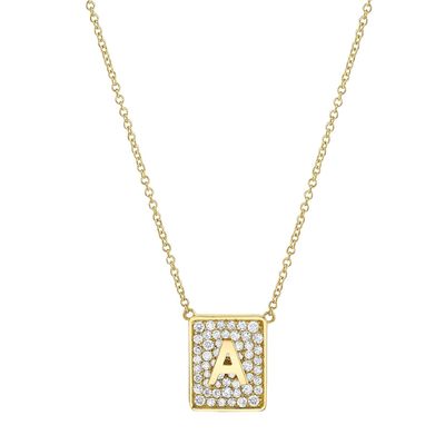 روزش رو با 14K Gold Square شروع کن گردنبند سنگ قیمتی برای زنان