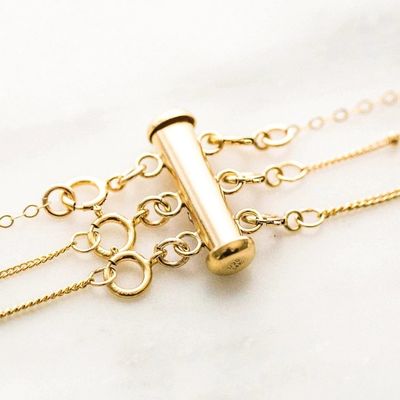 925 جواهرات نقره ای جدیدترین 18K طلا پوشیده گردنبند لایه دار
