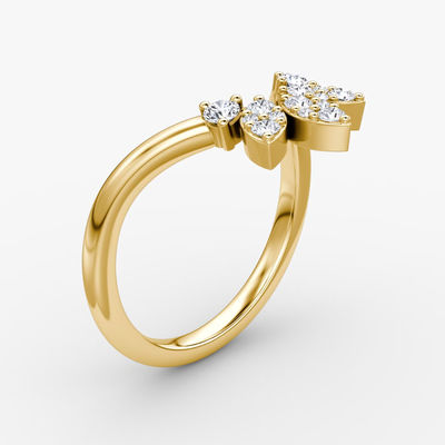 تازه واردان طراحي رنگ هاي زيباي 925 استرلينگ نقره 18K طلايي