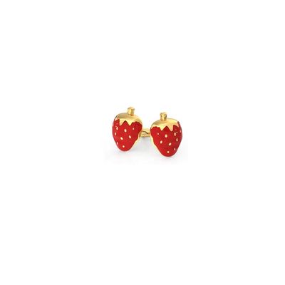 گوشواره‌های میخی توت‌فرنگی نقره استرلینگ 925 برای کودکان با خلوص 92.5٪