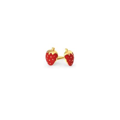 گوشواره‌های میخی توت‌فرنگی نقره استرلینگ 925 برای کودکان با خلوص 92.5٪