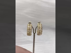 گوشواره های کوچک 18 کیلو متراکت طلا برای زنان دختران 2021