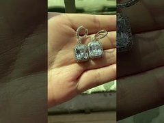 925 ماده نقره ای استرلینگ نوع بهترین فروش گوشواره های عروسی طلایی سفید