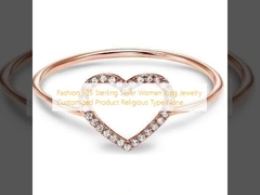 مد 925 نقره ای زنانه حلقه جواهرات محصول سفارشی نوع مذهبی هیچ