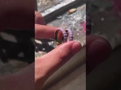 انگشتر دخترانه نقره استرلینگ 925 با میناکاری و رینگ ابدیت روکش طلای 18 عیار دست ساز